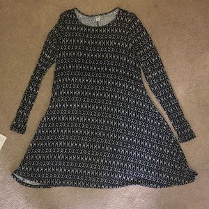 Long sleeved skater dress